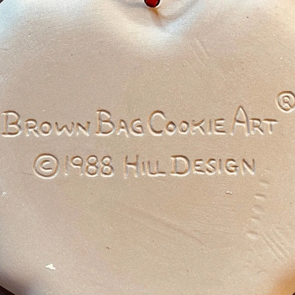 Vintage Brown Bag Cookie Art 1988 Heart Valentine Craft Cookie Mold Collectible